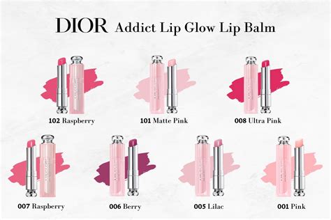 bảng màu son dưỡng dior
